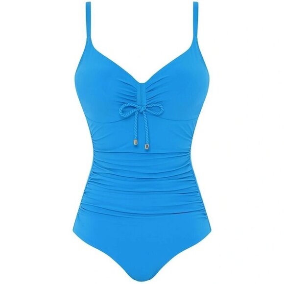 New Chantelle Chantelle "Inspire" Underwired Wrap-Around Blue Swimsuit NWT 34 C - Picture 4 of 10